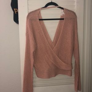 V neck/ plunging sweater